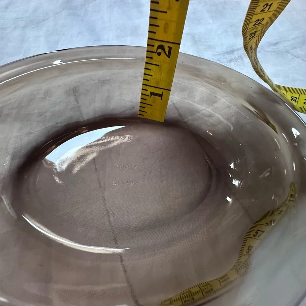Vintage PYREX England Amber Glass Oval Casserole Dish 8 x 6 x 2 - Picture 10 of 10
